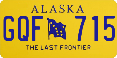 AK license plate GQF715