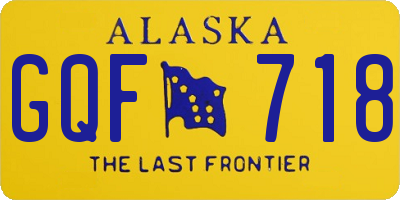 AK license plate GQF718