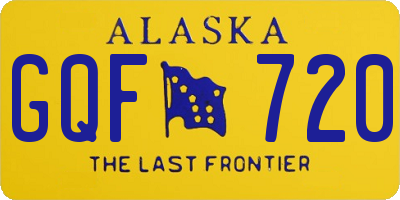 AK license plate GQF720