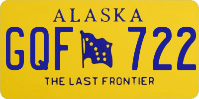 AK license plate GQF722