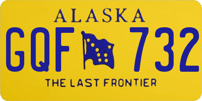 AK license plate GQF732