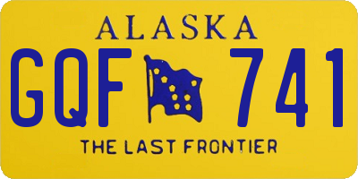 AK license plate GQF741
