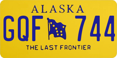AK license plate GQF744