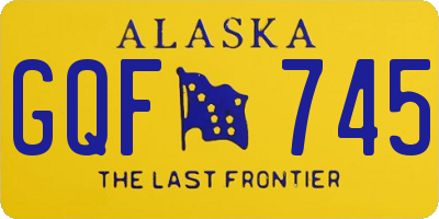 AK license plate GQF745