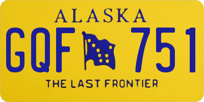 AK license plate GQF751