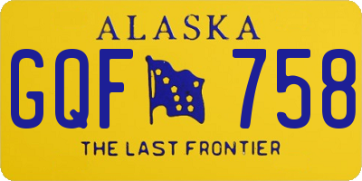 AK license plate GQF758