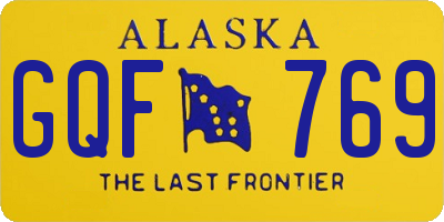 AK license plate GQF769