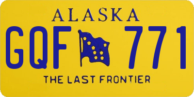 AK license plate GQF771