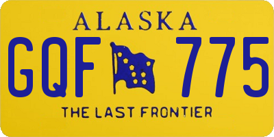 AK license plate GQF775