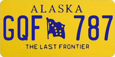 AK license plate GQF787