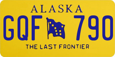 AK license plate GQF790