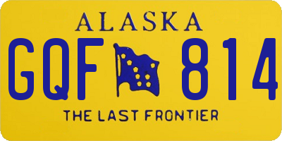 AK license plate GQF814