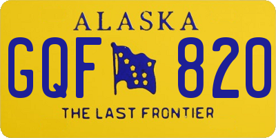 AK license plate GQF820
