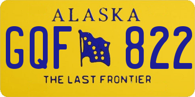 AK license plate GQF822