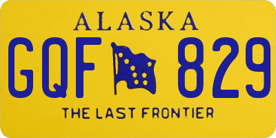 AK license plate GQF829