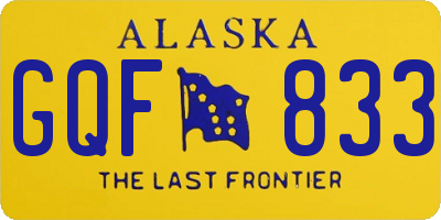 AK license plate GQF833