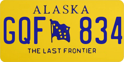 AK license plate GQF834