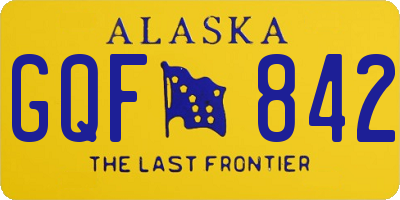 AK license plate GQF842