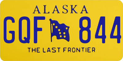AK license plate GQF844