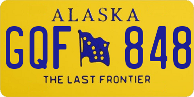 AK license plate GQF848