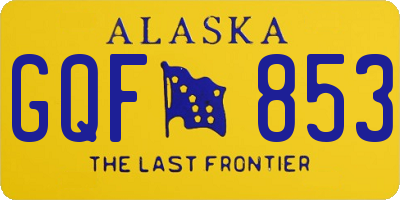 AK license plate GQF853