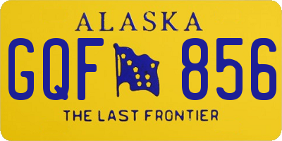 AK license plate GQF856