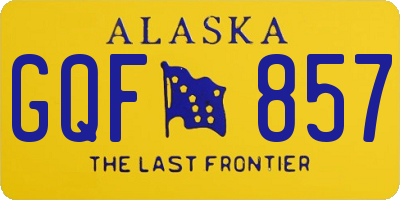 AK license plate GQF857
