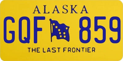 AK license plate GQF859