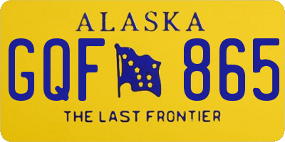 AK license plate GQF865