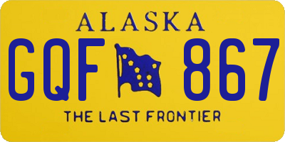 AK license plate GQF867