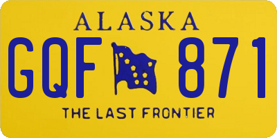 AK license plate GQF871