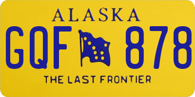 AK license plate GQF878