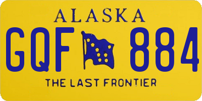 AK license plate GQF884