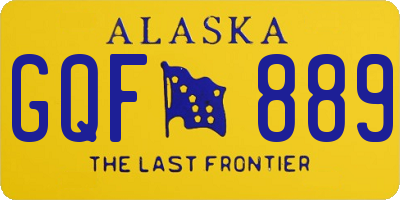 AK license plate GQF889