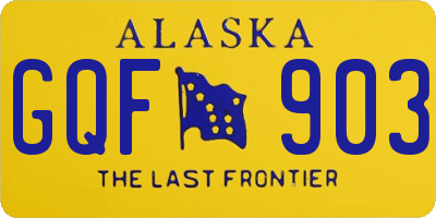 AK license plate GQF903