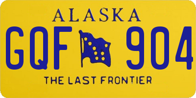 AK license plate GQF904