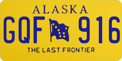 AK license plate GQF916