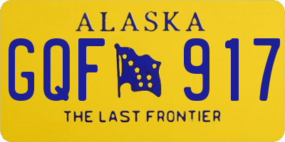 AK license plate GQF917