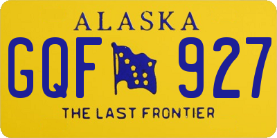 AK license plate GQF927