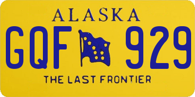 AK license plate GQF929