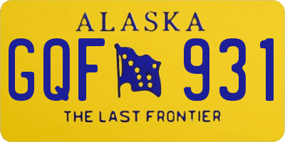 AK license plate GQF931