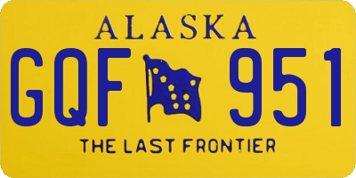 AK license plate GQF951