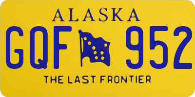 AK license plate GQF952