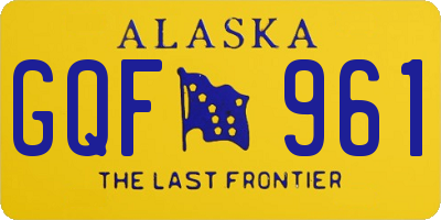 AK license plate GQF961