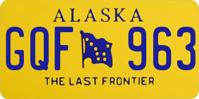 AK license plate GQF963