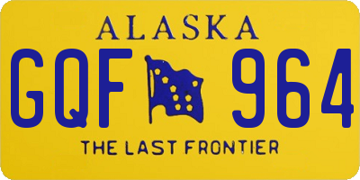 AK license plate GQF964