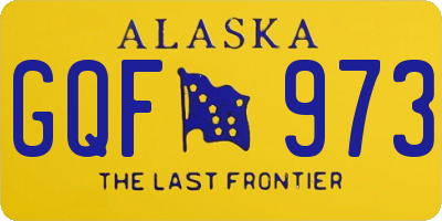 AK license plate GQF973