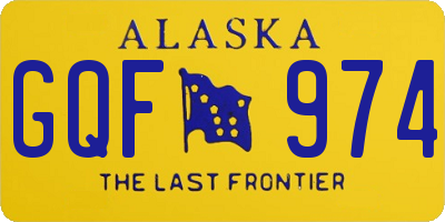 AK license plate GQF974