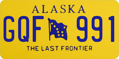 AK license plate GQF991