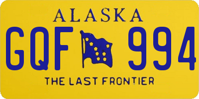 AK license plate GQF994